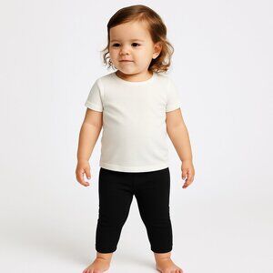 The Children’s Place 2-Pack Baby Leggings Cotton Knit Black capris 2T